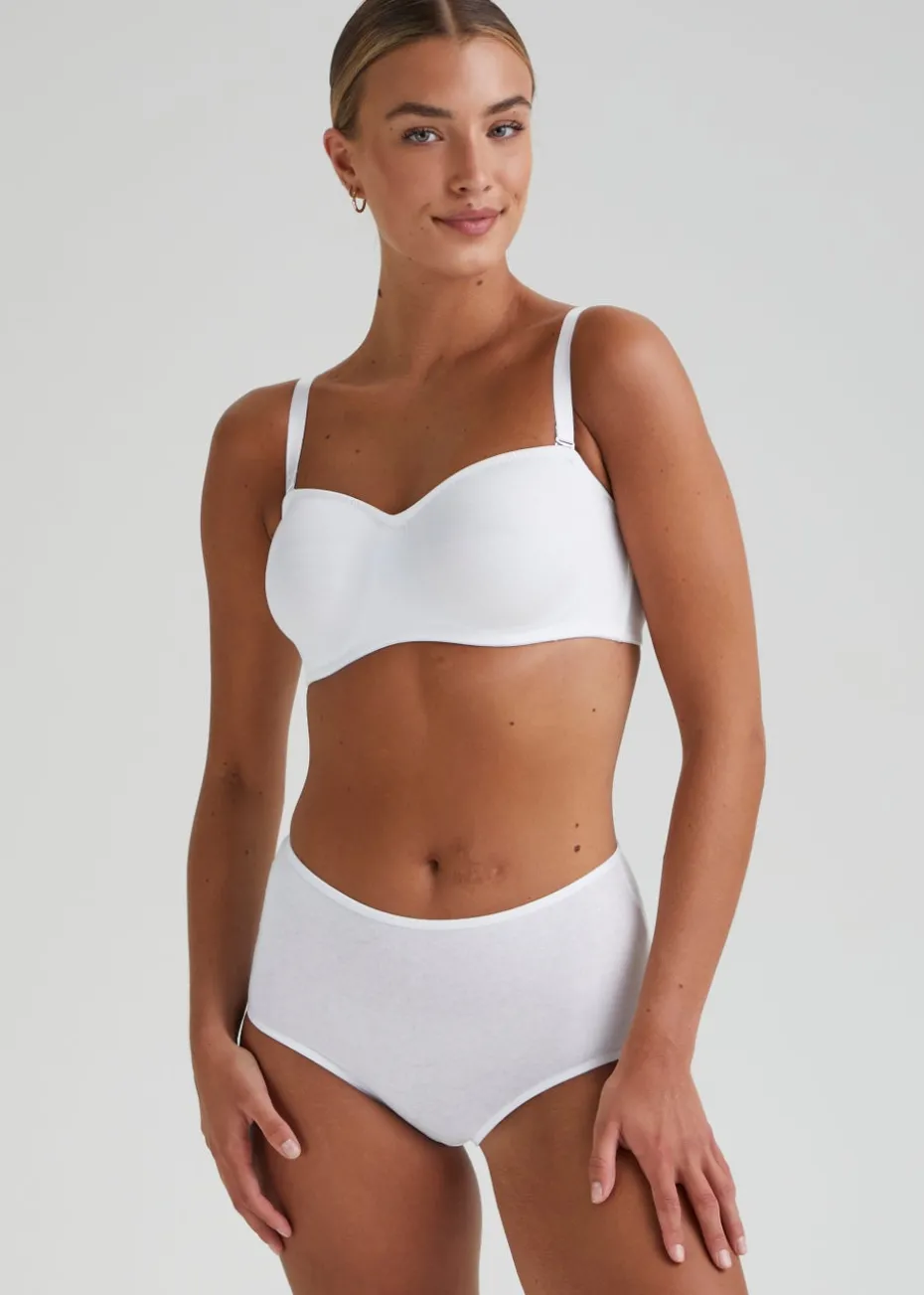 4 Pack White Full Knickers