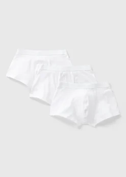 3 Pack White Hipster Boxers
