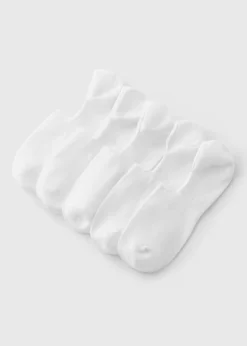 5 Pack White Invisible Socks