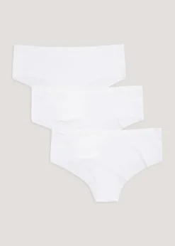 3 Pack White No VPL Short Knickers