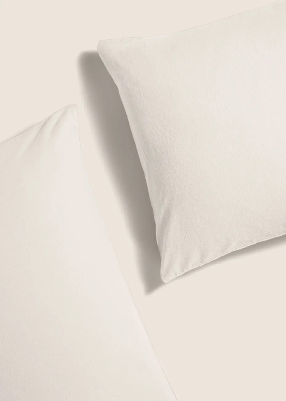 2 Pack White Oxford Pillowcase