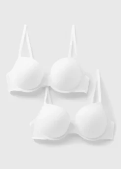 2 Pack White Smooth T-Shirt Bras