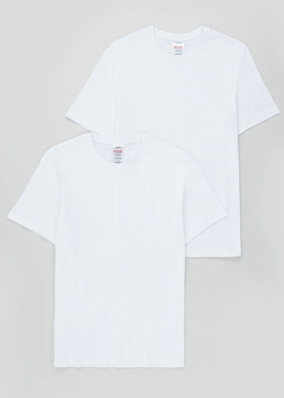 2 Pack White T-Shirt Vests