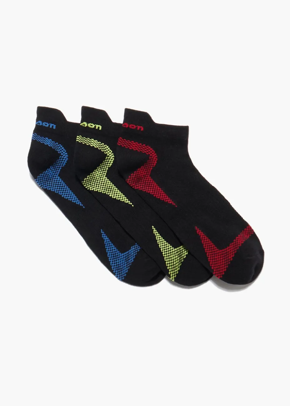 3 Pack Wilson Black Performance Sports Trainer Socks