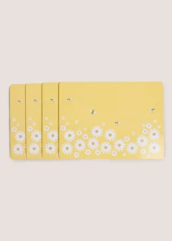 4 Pack Yellow Bee Cork Placemats