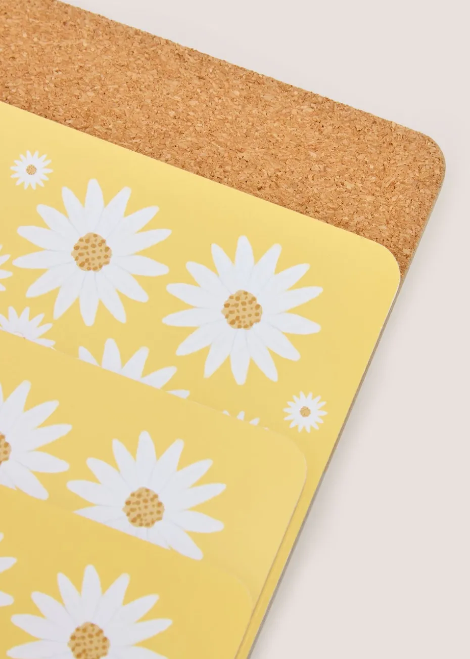 4 Pack Yellow Bee Cork Placemats