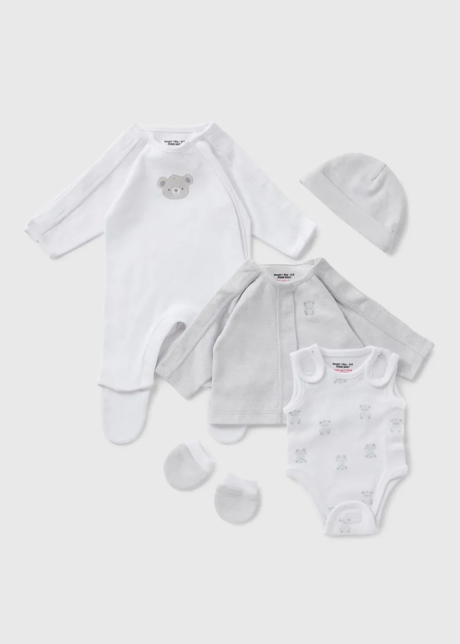 5 Piece Prem Baby Grey Gift Set (3-4lb)