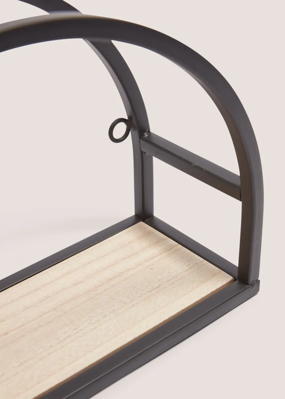 2 Rounded Metal Shelves (30cm x 30cm x 21.5cm)