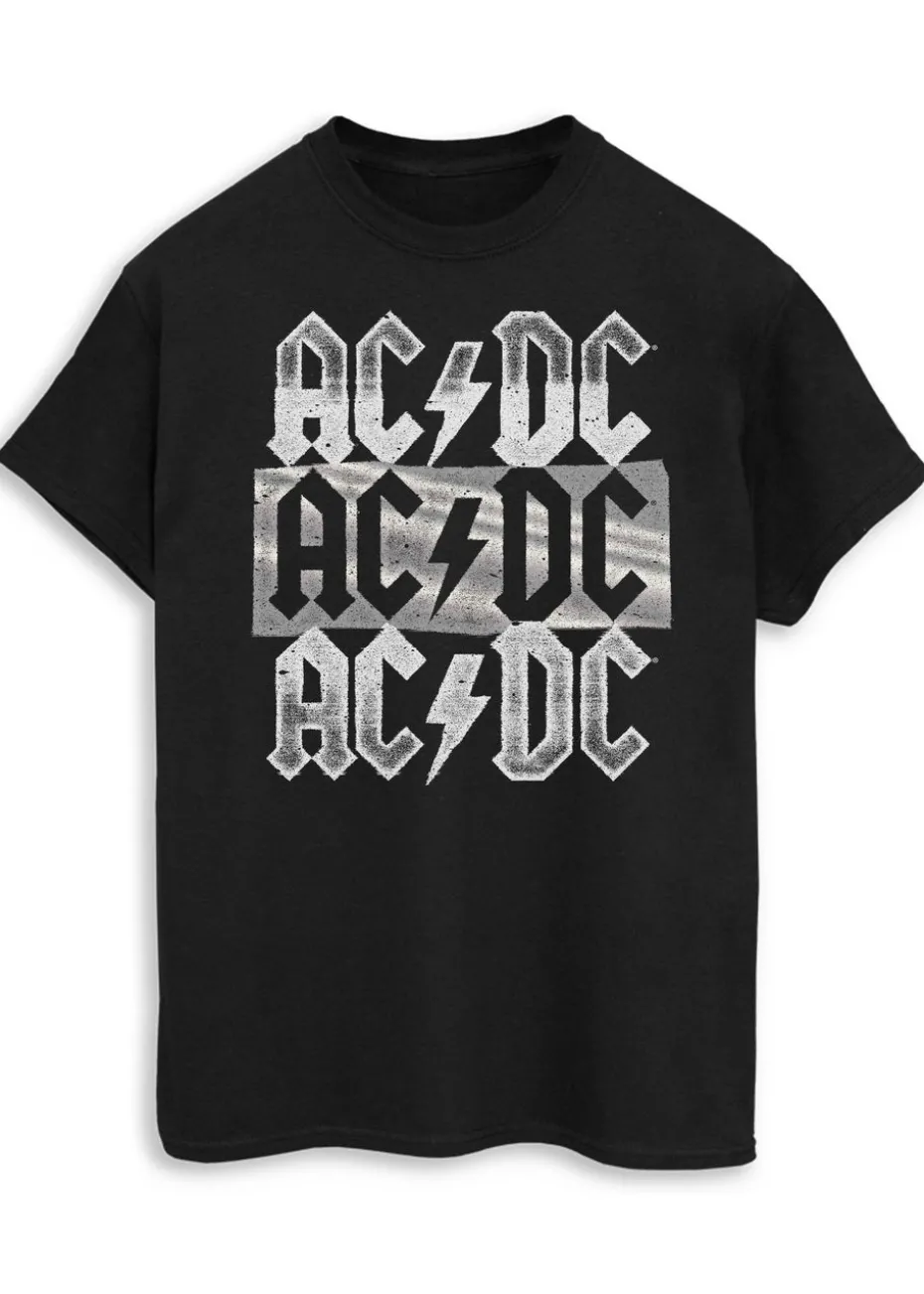 ACDC Stacked Logo Black Music Graphic T-Shirt