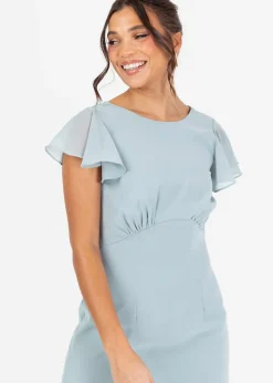 Anaya With Love Cloud Blue Cowl Back Maxi Dress