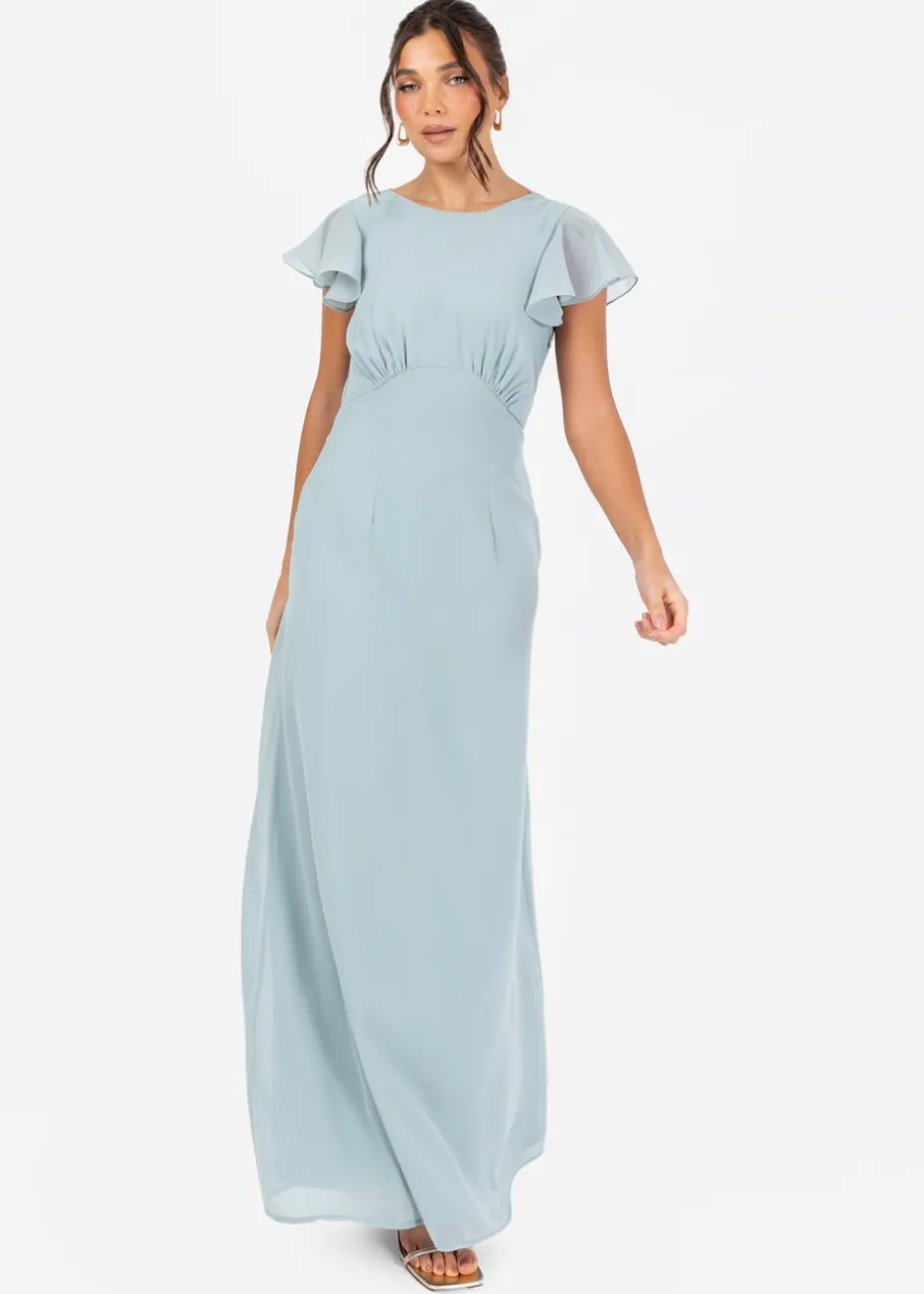 Anaya With Love Cloud Blue Cowl Back Maxi Dress