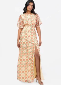 Anaya With Love Multi Coloured Floral Print Open Back Maxi Dress