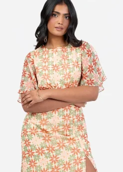 Anaya With Love Multi Coloured Floral Print Open Back Maxi Dress