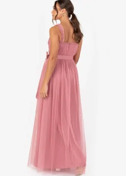 Anaya with Love Recycled Dusty Rose Wrap Strappy Maxi Dress