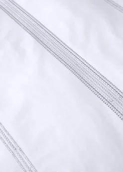 Appletree Boutique Embroidered Band White Duvet Cover Set