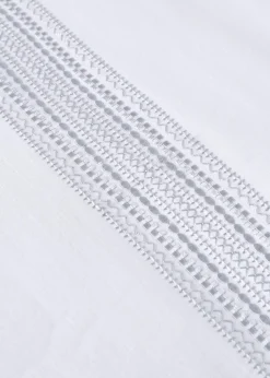 Appletree Boutique Embroidered Band White Duvet Cover Set