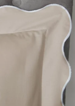 Appletree Boutique Scallop Edge Natural Duvet Cover Set