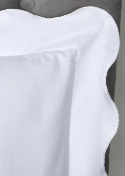 Appletree Boutique Scallop Edge White Duvet Cover Set