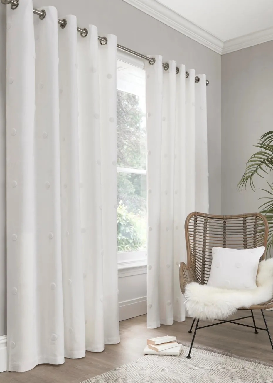 Appletree Boutique Zara White Eyelet Curtains