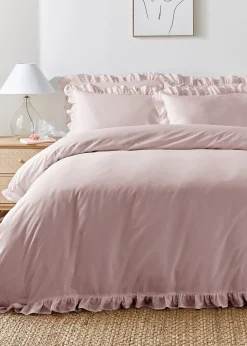 Appletree Loft Cassia Frill Lavender Duvet Cover Set