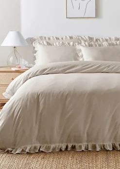 Appletree Loft Cassia Frill Natural Duvet Cover Set