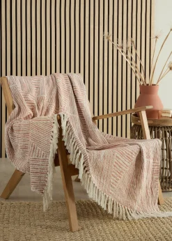 Appletree Loft Myan Tasselled Terracotta Throw