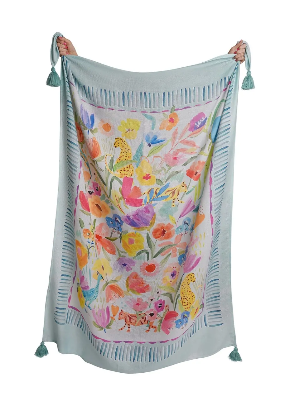 Appletree Style Festival Blue Throw