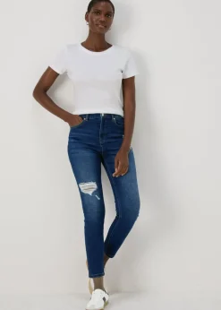 April Mid Wash Ripped Skinny Jeans