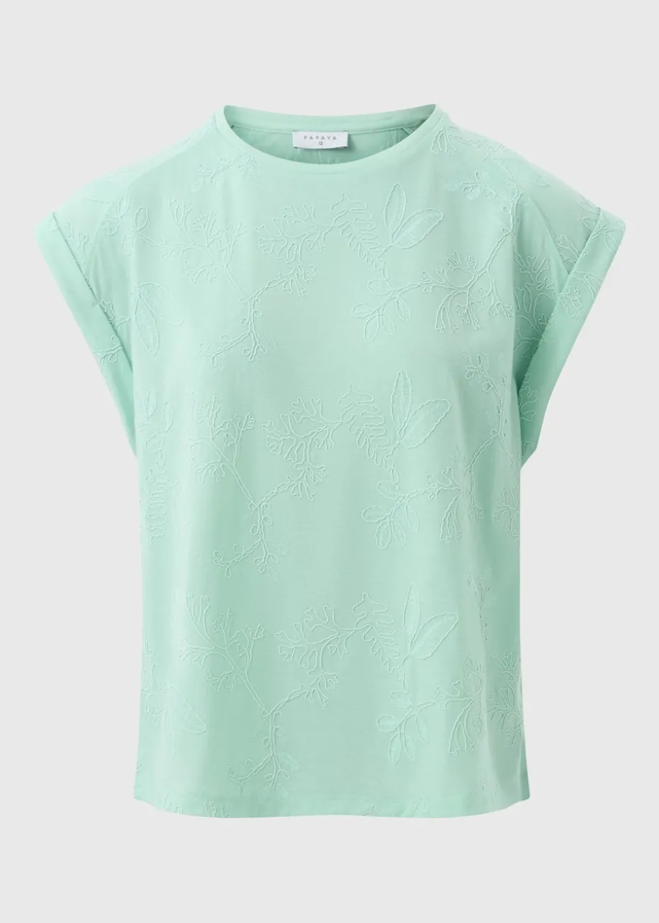 Aqua Rolled Sleeve T-Shirt