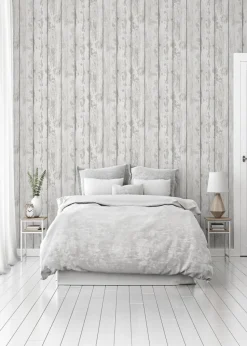 Arthouse Metallic Washed Wood Wallpaper