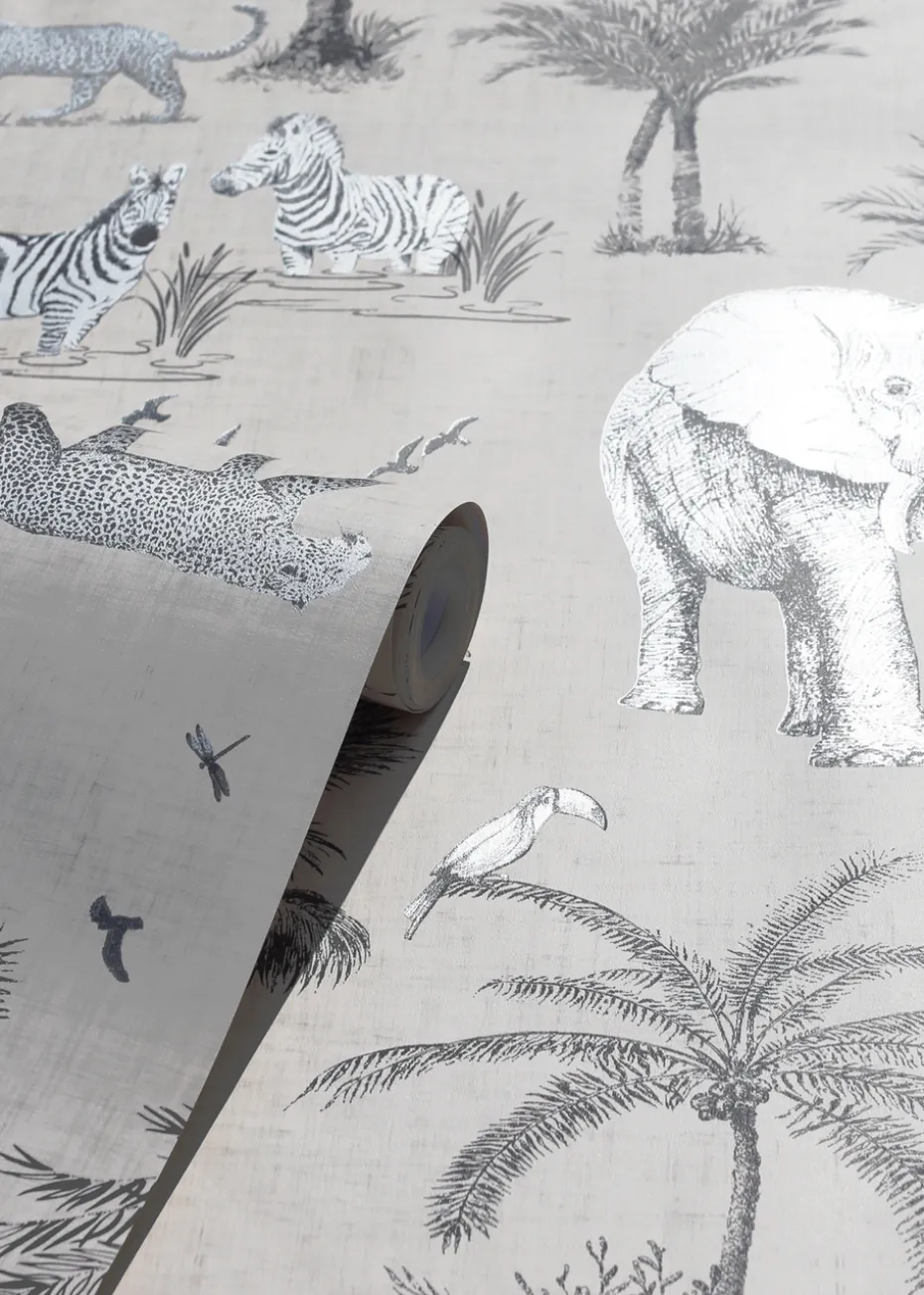 Arthouse Safari Lagoon Wallpaper