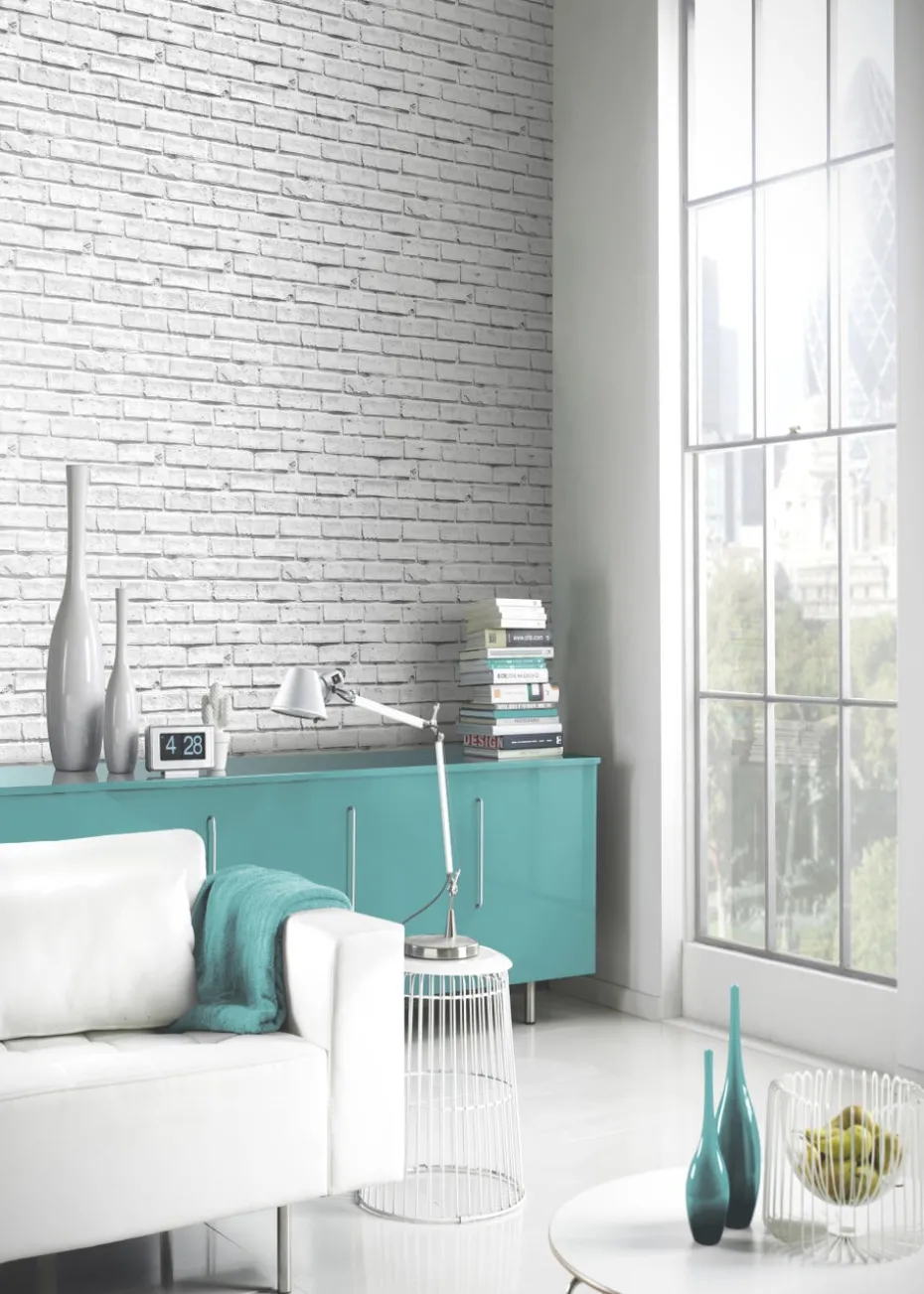 Arthouse White Brick Wallpaper