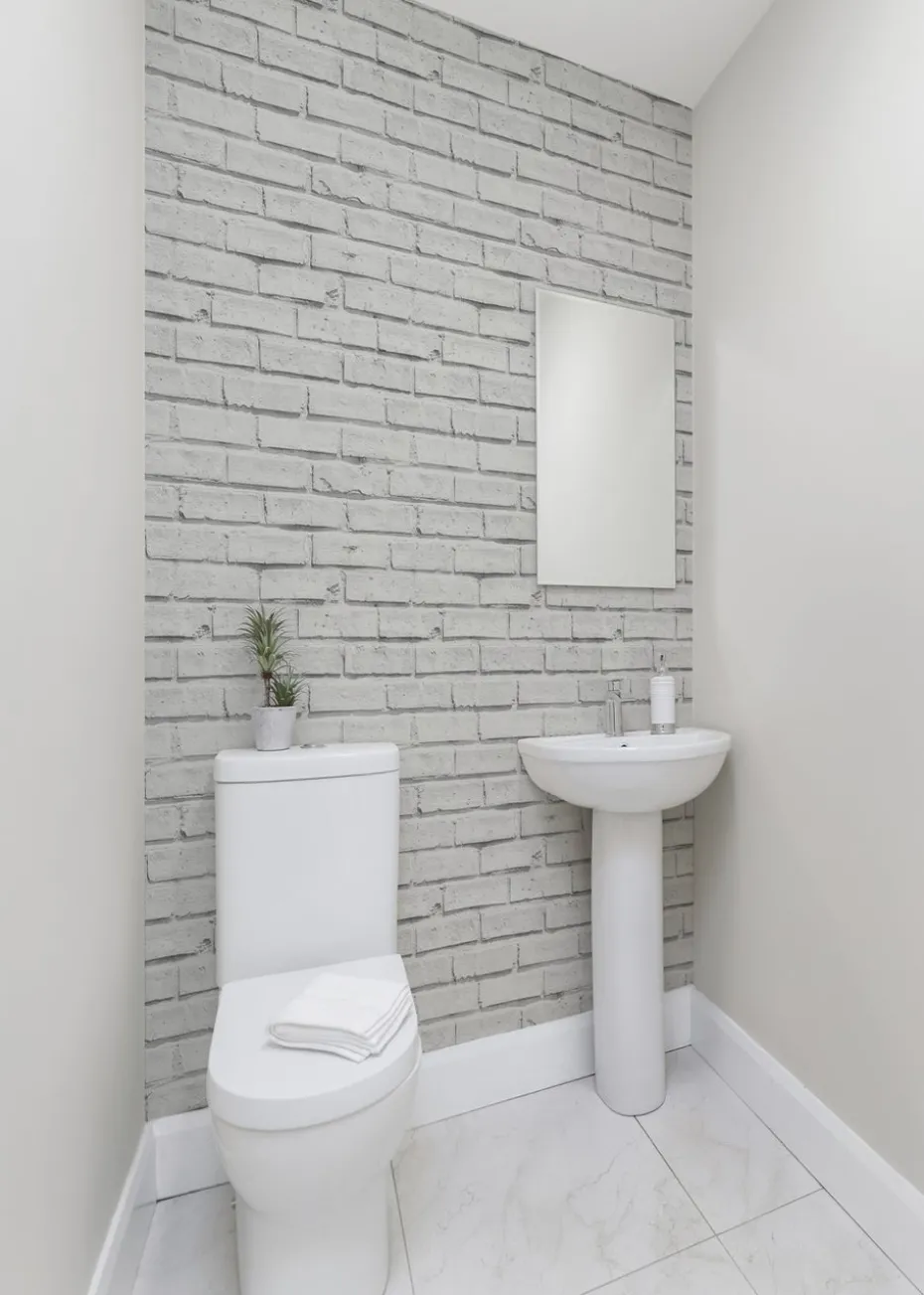 Arthouse White Brick Wallpaper