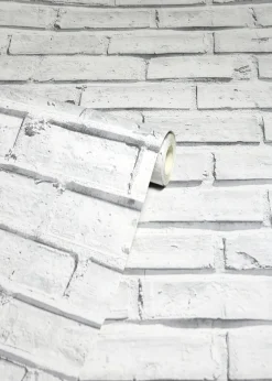 Arthouse White Brick Wallpaper