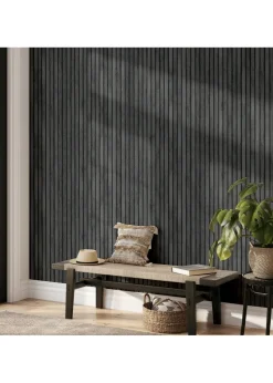 Arthouse Wood Slats Charcoal Grey