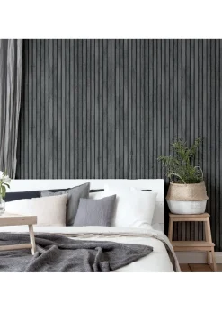 Arthouse Wood Slats Charcoal Grey
