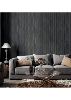 Arthouse Wood Slats Charcoal Grey