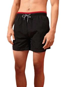 Asquith & Fox Black/Red Swim Shorts