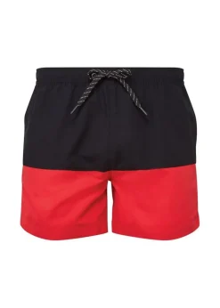 Asquith & Fox Black/Red Swim Shorts
