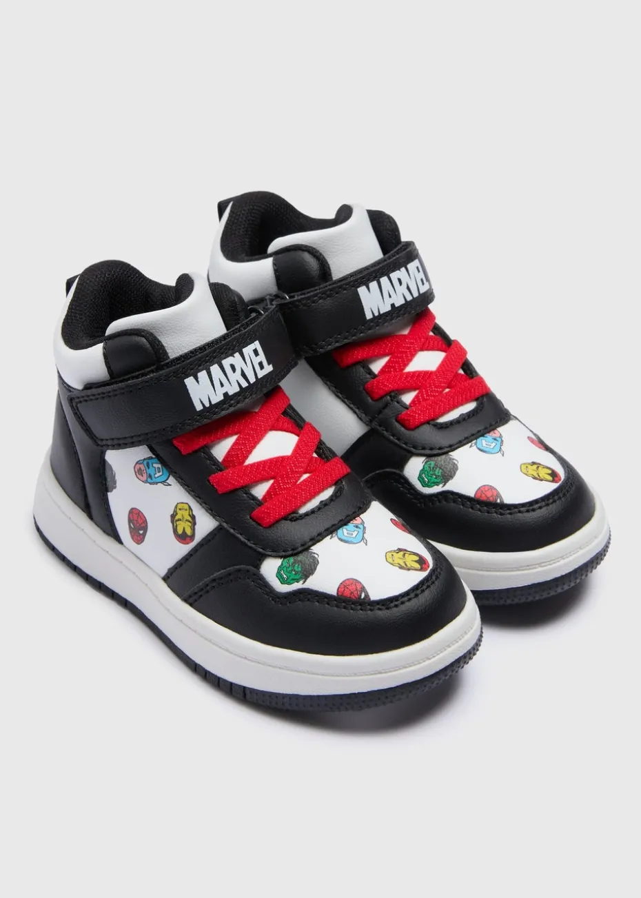 Avengers Boys Black High Top Trainers (Younger 4-12)