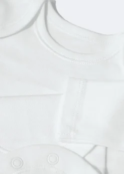 Baby 5 Pack White Long Sleeve Bodysuits (Tiny Baby-23mths)