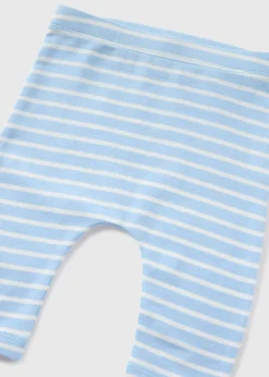 Baby Blue Stripe Leggings (Newborn-23mths)