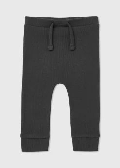 Baby Charcoal Ribbed Joggers (Newborn-23mths)