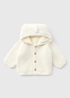 Baby Cream Borg Lined Cardigan (Newborn-23mths)