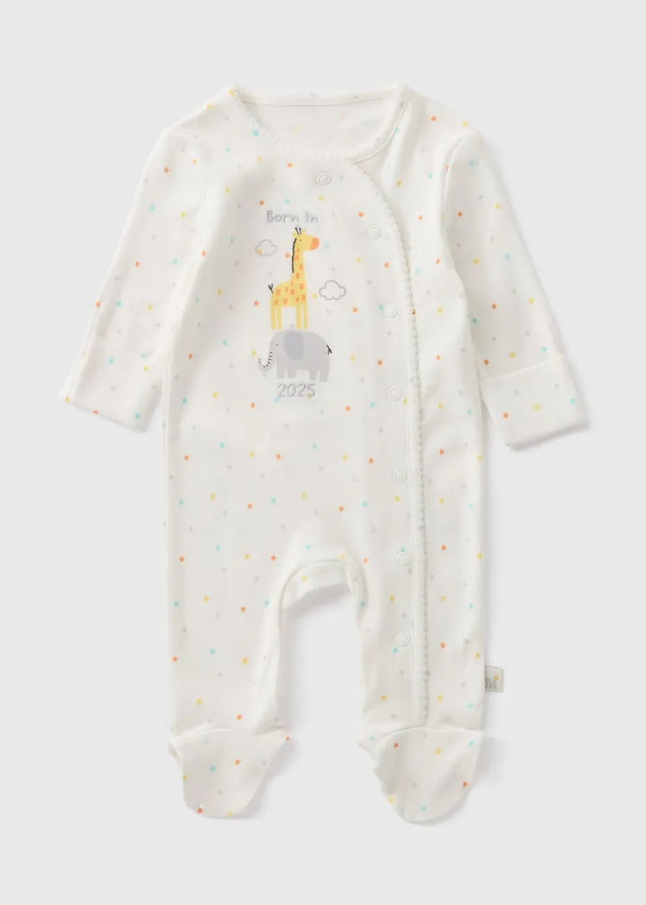 Baby Cream Born In 2025 Sleepsuit (Newborn-6mths)