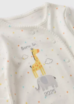 Baby Cream Born In 2025 Sleepsuit (Newborn-6mths)