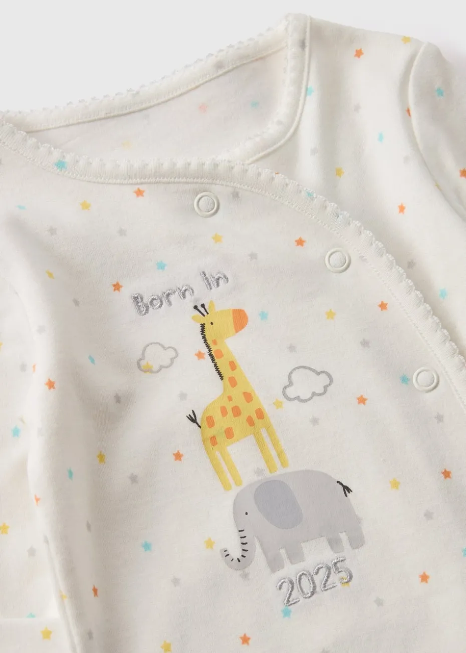 Baby Cream Born In 2025 Sleepsuit (Newborn-6mths)