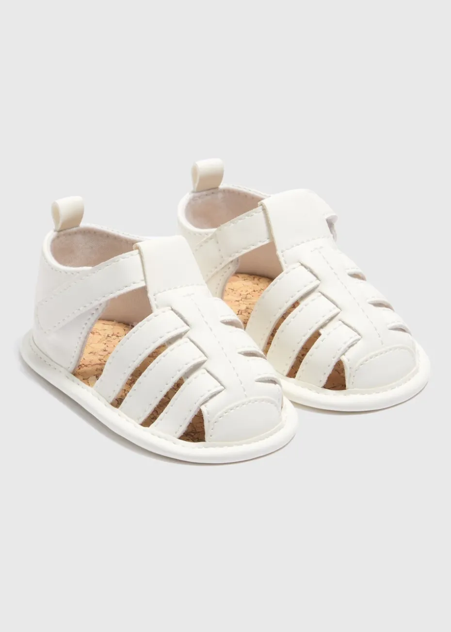 Baby Cream Caged Sandals (Newborn-18mths)