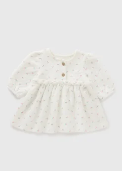 Baby Cream Floral Quilted Dress (Newborn-23mths)