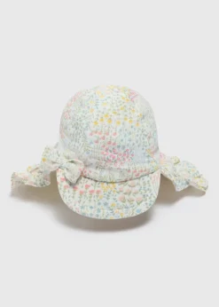 Baby Cream Floral Sun Hat